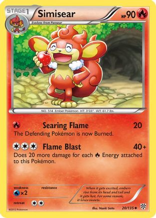 Simisear (20) Reverse Holofoil - Plasma Storm