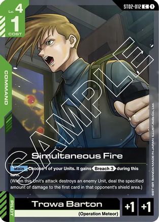 Simultaneous Fire (ST02-012) - Starter Deck 02: Wings of Advance