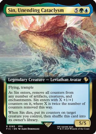 Sin, Unending Cataclysm (Extended Art) (185) - Commander: FINAL FANTASY