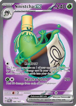 Sinistcha ex (Full Art) (189) Holofoil - Twilight Masquerade