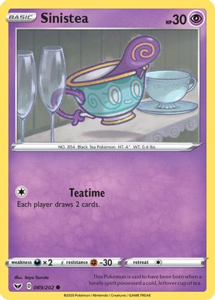 Sinistea (89) Reverse Holofoil - Sword & Shield