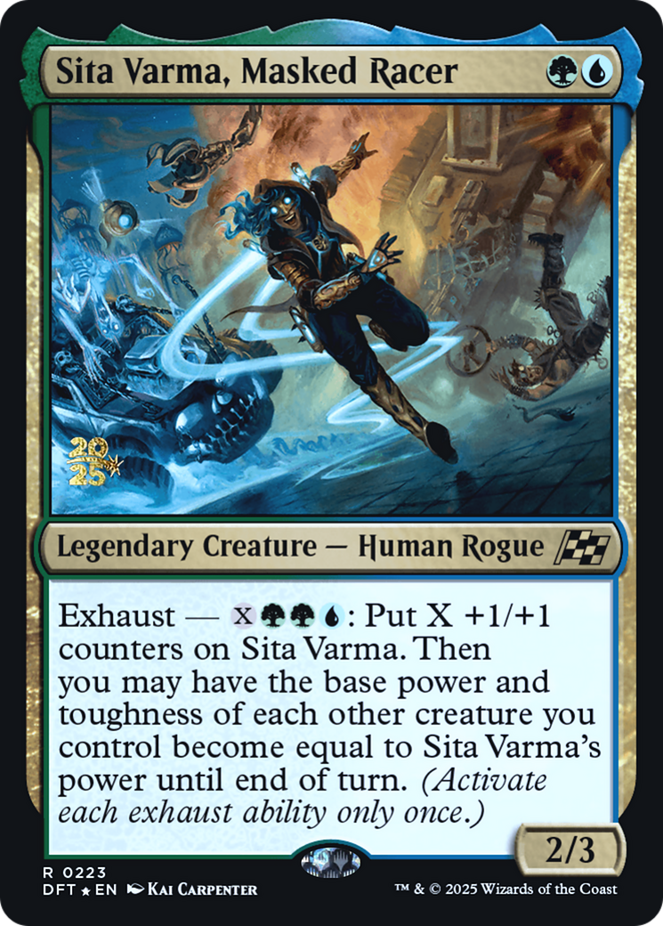 Sita Varma, Masked Racer (Prerelease) (223) Foil - Aetherdrift