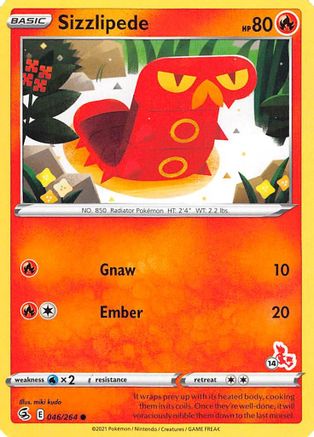 Sizzlipede (#14 Cinderace) (46) - Battle Academy 2022