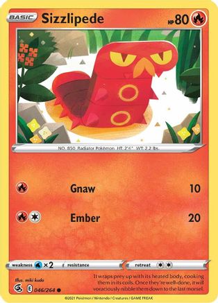 Sizzlipede (46) Reverse Holofoil - Fusion Strike
