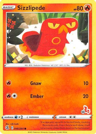 Sizzlipede (#56 Cinderace) (46) - Battle Academy 2022