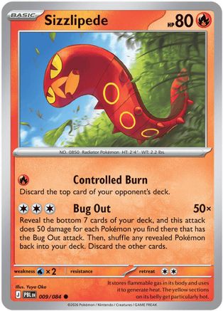 Sizzlipede (9) Reverse Holofoil - Pitch Black