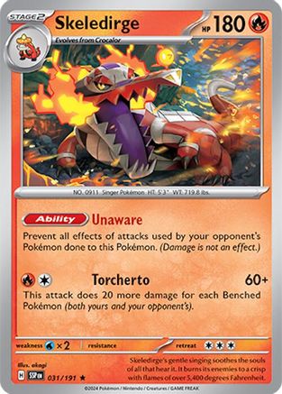 Skeledirge (31) Reverse Holofoil - Surging Sparks