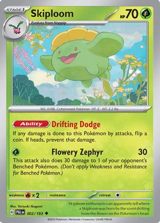Skiploom (2) Reverse Holofoil - Paldea Evolved