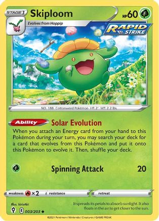 Skiploom (3) Reverse Holofoil - Evolving Skies