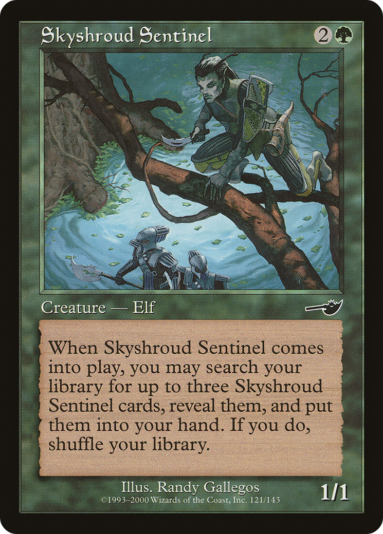 Skyshroud Sentinel (121) Foil - Nemesis