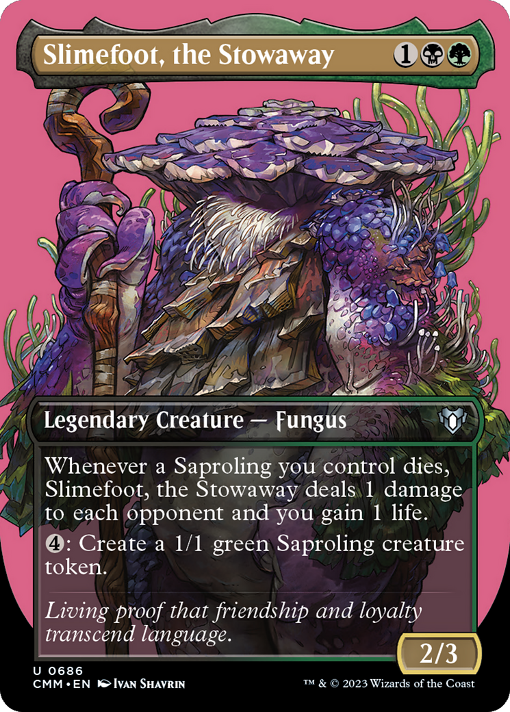 Slimefoot, the Stowaway (Borderless) (686) Foil - Commander Masters