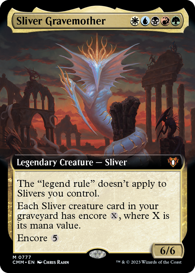 Sliver Gravemother (Extended Art) (777) Foil - Commander Masters