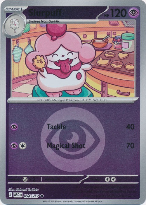 Slurpuff (Energy Symbol Pattern) (94) Reverse Holofoil - Ascended Heroes