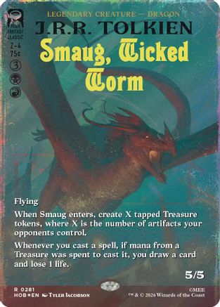 Smaug, Wicked Worm (Book Cover) (281) Surge Foil - The Hobbit