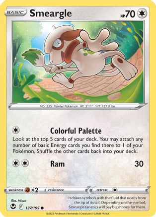 Smeargle (137) Reverse Holofoil - Silver Tempest