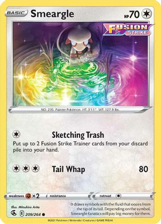 Smeargle (209) Reverse Holofoil - Fusion Strike