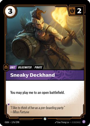 Sneaky Deckhand (176) Foil - Origins