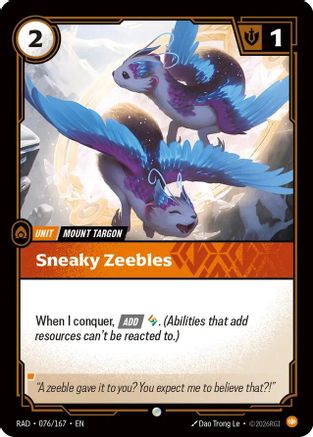 Sneaky Zeebles (076) Foil - Radiance