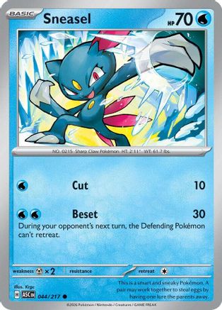 Sneasel (44) Reverse Holofoil - Ascended Heroes