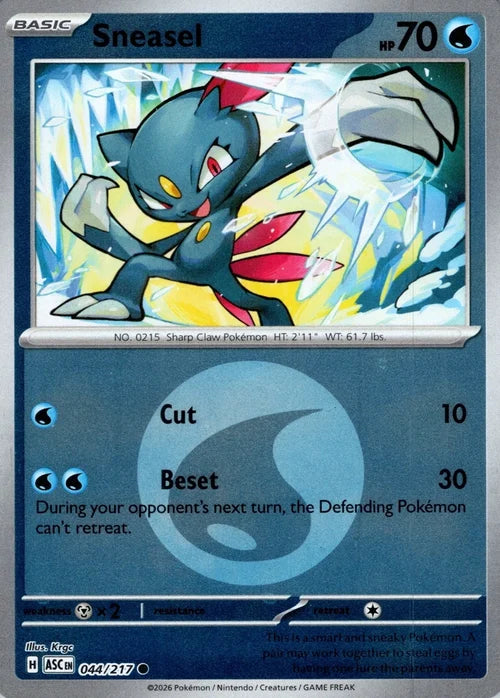 Sneasel (Energy Symbol Pattern) (44) Reverse Holofoil - Ascended Heroes