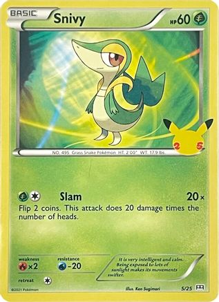 Snivy (5) - McDonalds 25th Anniversary Promos