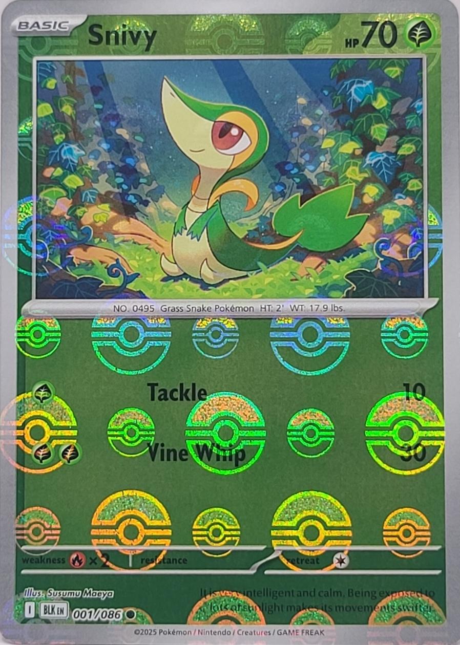 Snivy (Poke Ball Pattern) (1) Reverse Holofoil - Black Bolt