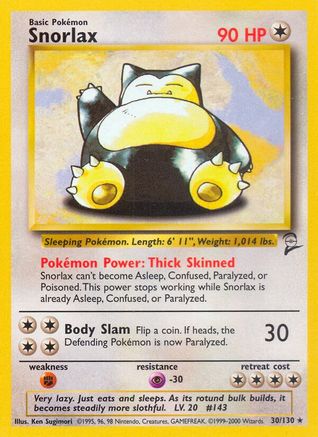 Snorlax (30) - Base Set 2