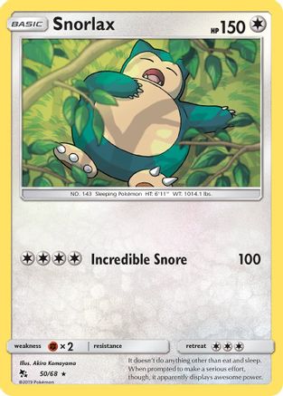 Snorlax (50) Reverse Holofoil - Hidden Fates
