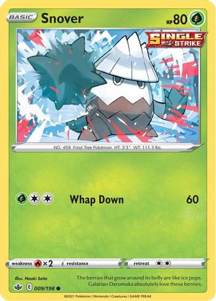 Snover (9) Reverse Holofoil - Chilling Reign
