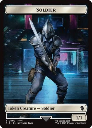 Soldier // Rebel Double-Sided Token (2 // 7) Surge Foil - Commander: FINAL FANTASY