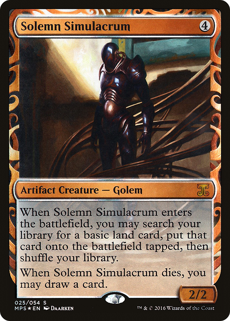 Solemn Simulacrum (025) Foil - Kaladesh Inventions