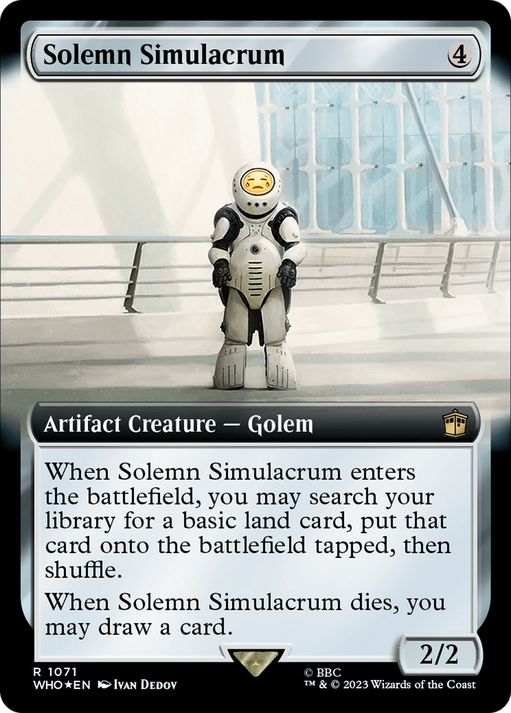 Solemn Simulacrum (Extended Art) (1071) Surge Foil - Doctor Who