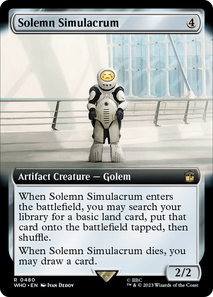 Solemn Simulacrum (Extended Art) (480) Foil - Doctor Who