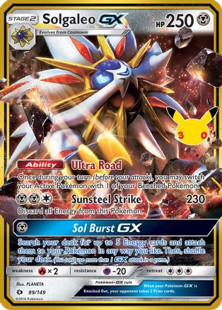 Solgaleo GX (Classic Collection) (89) Holofoil - 30th Celebration