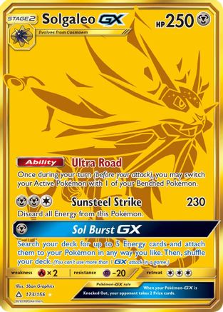 Solgaleo GX (Gold) (173) Holofoil - Ultra Prism