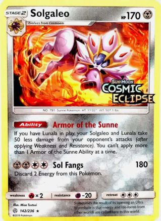 Solgaleo (Stamped) (142) Holofoil - Miscellaneous Cards & Products