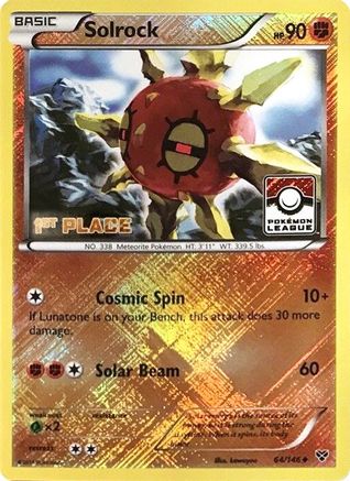 Solrock (Pokemon League) [1st Place] (64) Reverse Holofoil - League & Championship Cards