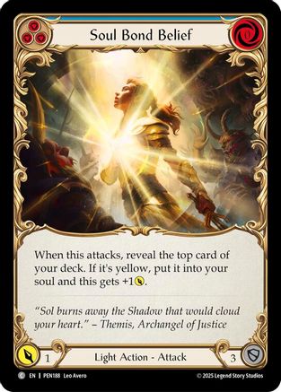 Soul Bond Belief (Blue) (PEN188) Rainbow Foil - Compendium of Rathe