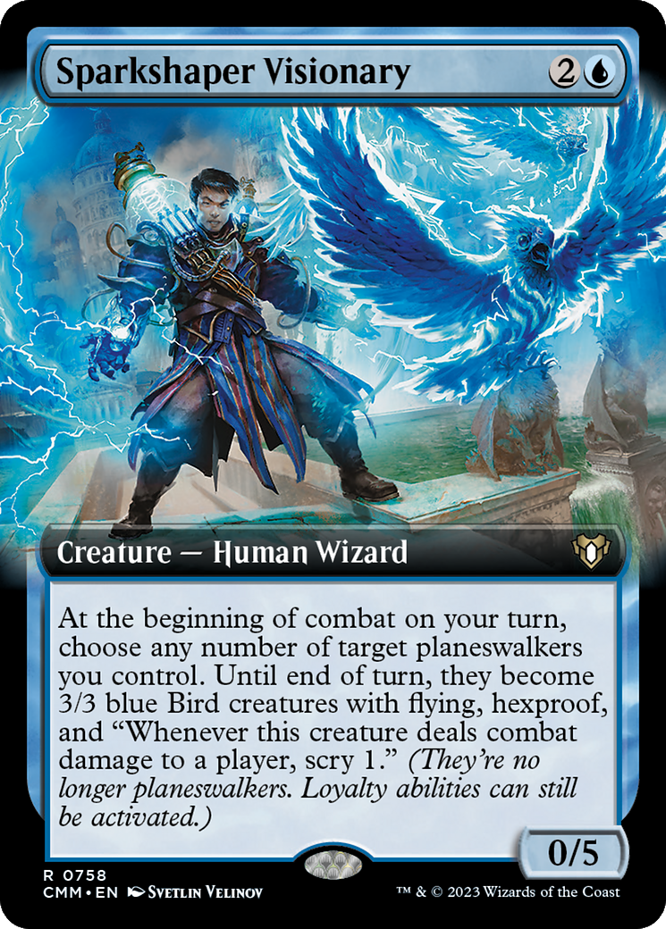 Sparkshaper Visionary (Extended Art) (758) Foil - Commander Masters