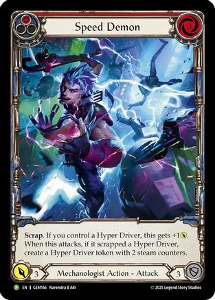 Speed Demon (Red) (GEM166) Rainbow Foil - Gem Pack 5