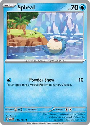 Spheal (43) Reverse Holofoil - Surging Sparks