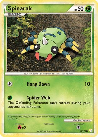 Spinarak (83) Reverse Holofoil - HeartGold & SoulSilver