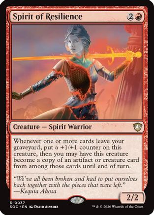 Spirit of Resilience (037) - Commander: Secrets of Strixhaven