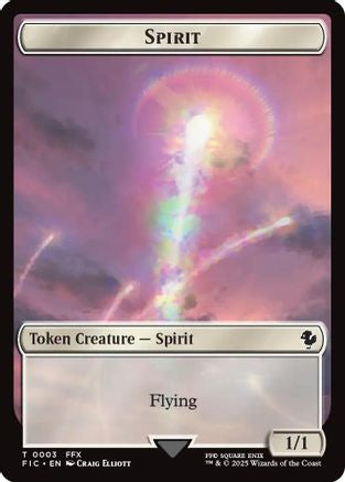 Spirit // Squid Double-Sided Token (3 // 5) - Commander: FINAL FANTASY