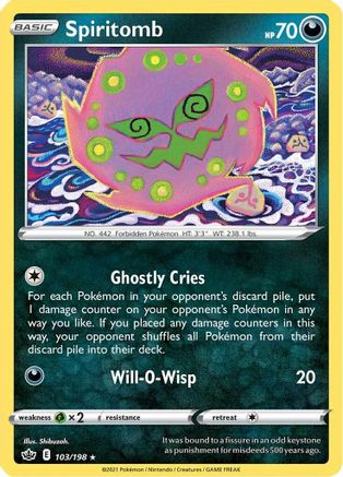 Spiritomb (103) Reverse Holofoil - Chilling Reign