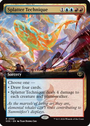Splatter Technique (Extended Art) (356) Foil - Secrets of Strixhaven