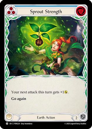 Sprout Strength (Blue) (PEN224) Rainbow Foil - Compendium of Rathe