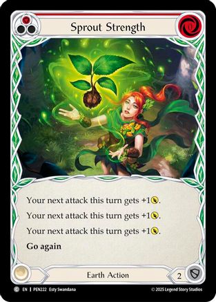 Sprout Strength (Red) (PEN222) Rainbow Foil - Compendium of Rathe