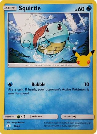 Squirtle (17) Holofoil - McDonalds 25th Anniversary Promos