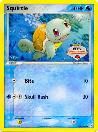 Squirtle (City Championships) (63) - League & Championship Cards